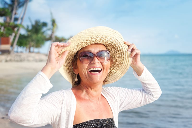 Happy Woman on Beach